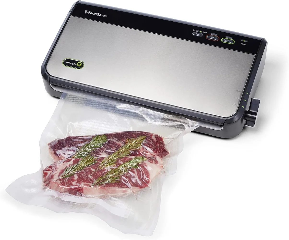 

FoodSaver FM2435 Vacuum Sealer Machine with Bonus Handheld Vacuum Sealer and Starter Kit, Safety Certified, Silver