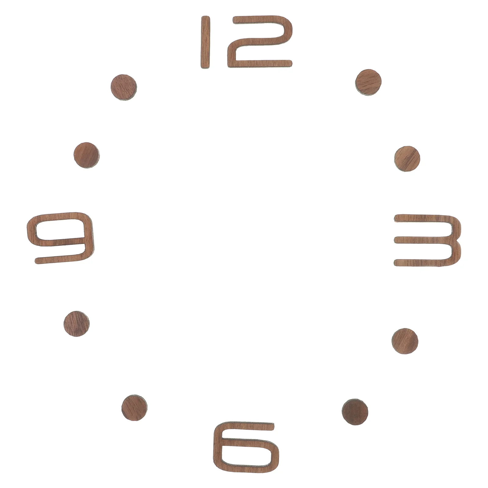 Wall Clock Black Walnut Clock Kit Supplies Quartz Diy Parts Roman Numbers Sticker Wooden Number Home Decor