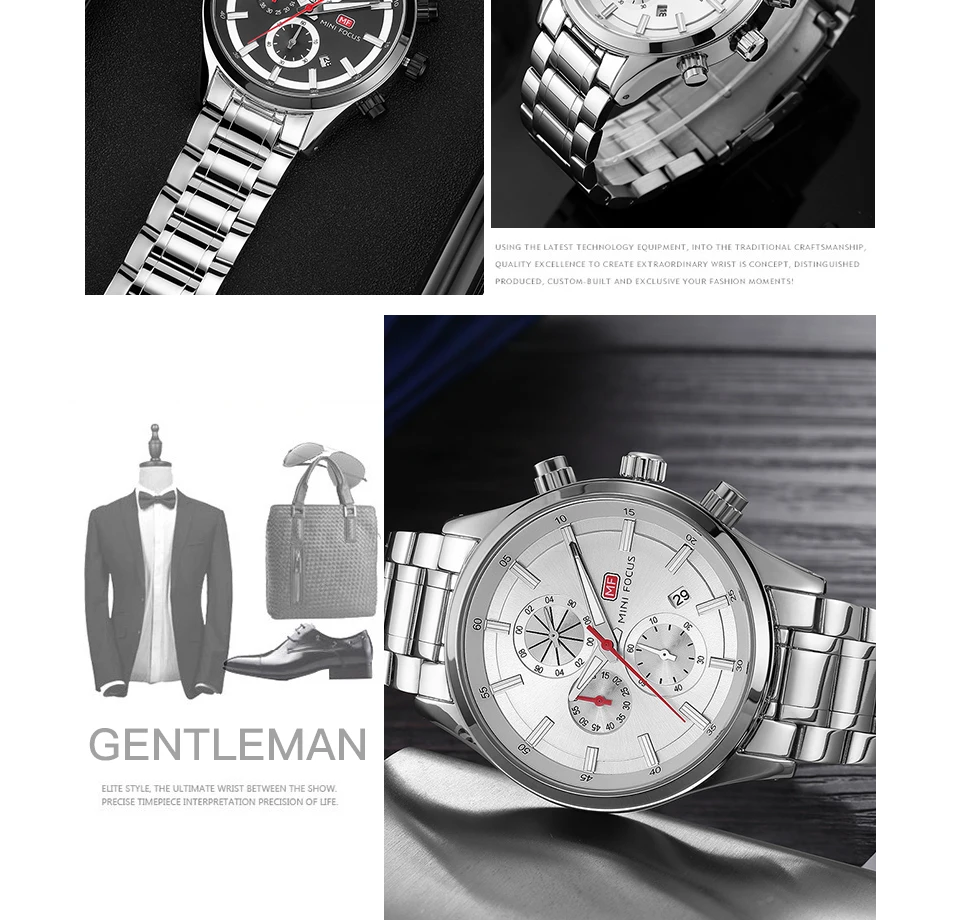 MINI FOCUS Quartz Watch for Men Waterproof_voghion.com