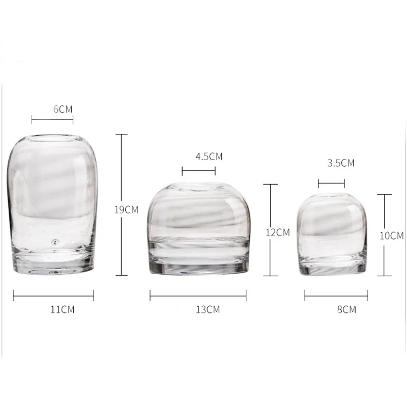 

Vase Creative Glass Simple Living Transparent Decoration, European Vases, for Flower Decor Home Room Colorful, And