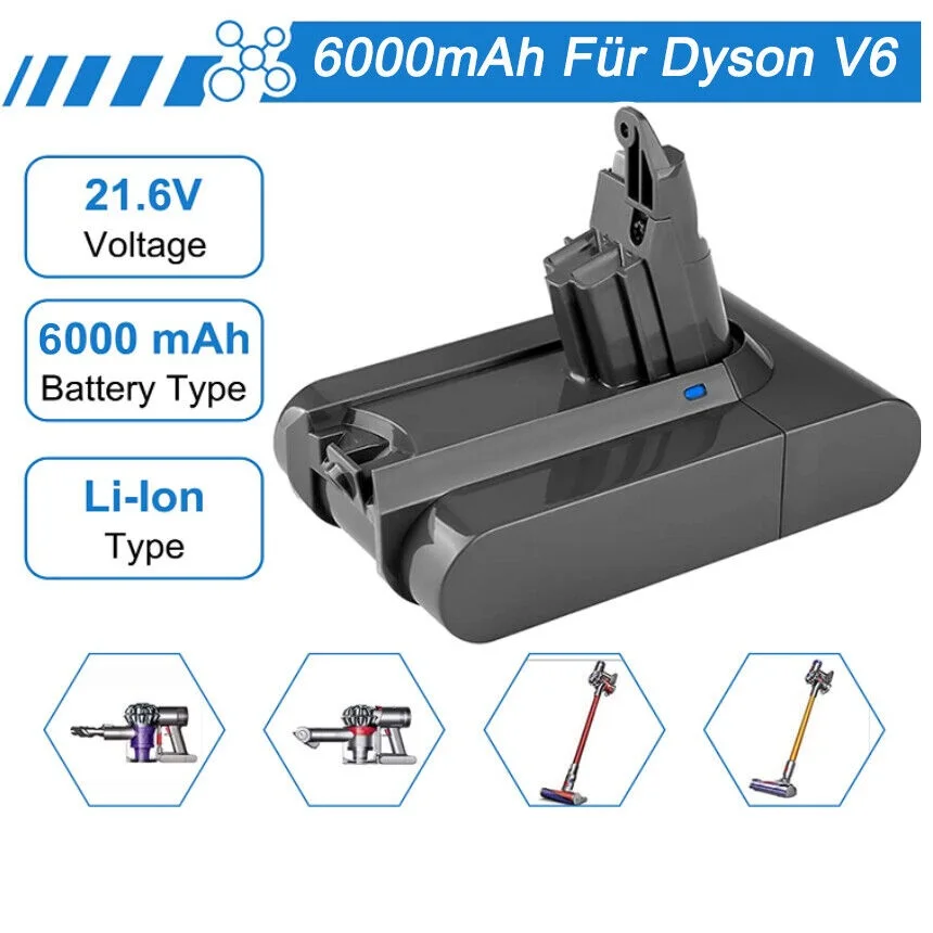 For Dyson V6 Absolute Battery, For Dyson V6 Animal Battery