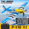 VolantexRC Mini Mustang P-51D V2 EPP 400mm Wingspan 2.4G 4CH 6-Axis Gyro One Key Aerobatics RC Airplane Trainer RTF 1