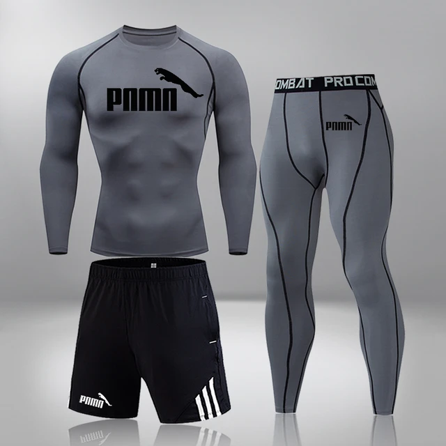 Dry Fit Men's Training Sportswear Set Gym Fitness Compression