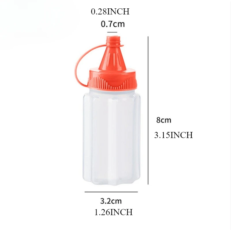 Camping Kitchen PE Sauce Seasoning Squeeze Bottle Oil Bottling Bottle 4pc BBQ Jam Picnic Lunch Box Salad Dressing Travel Outdoor seasoning jar,seasoning container