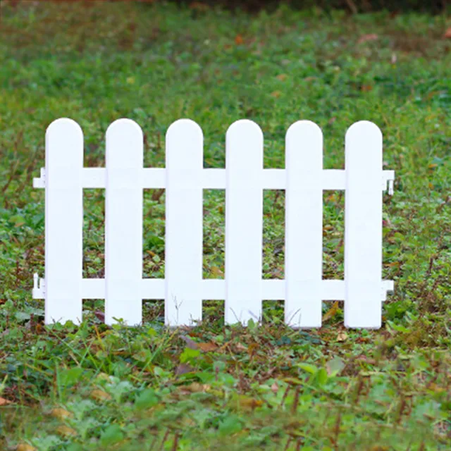 Kültéri Kerti Barkács Piket Kerítés Könnyen Felszerelhető Növényi Virágkerítés Fehér Cserepes Tájkert Dekorációja