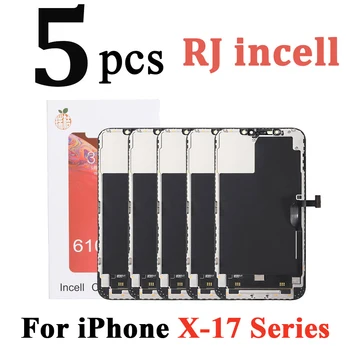 5 Pezzi Display LCD Touch Digitizer Incell RJ per iPhone X XS Max XR 11 12 Mini 13 Pro 14 Plus 15 16 17 - Ricambio Schermo