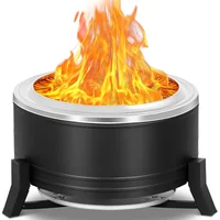 Fire Basin, 22 Inch Portable Low Smoke Bonfire for Outdoor Picnics, Camping, Courtyards, and Backyards 1