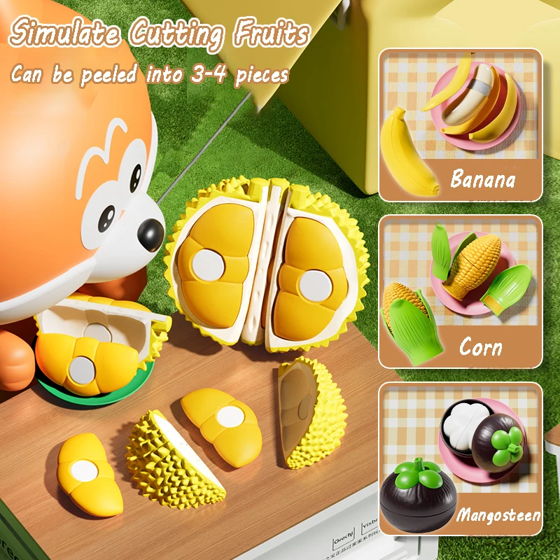 Pretend Kitchen Toys Pretend Food Toys Kitchen Toys Educational Toys Kid Pretend Play Kitchen Toy Set Simulation Cut Fruit Vegetables Sensory Game Make Pizza Food Cook Girl Interactive Education