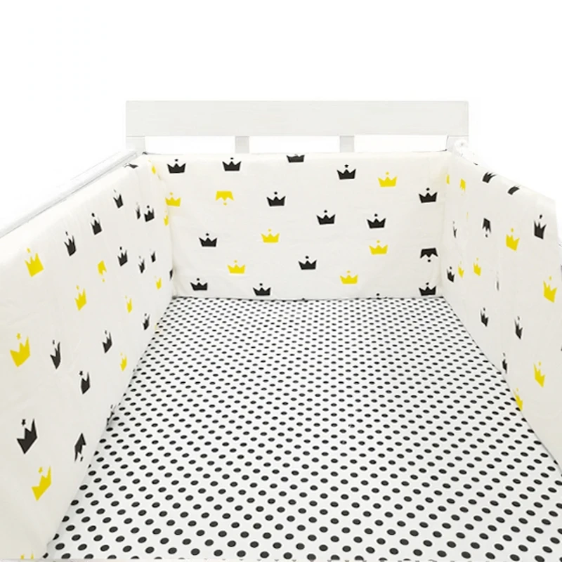 Baby Crib Fence 200*30cm Cotton Bed Protection Railing Thicken Bumper One-piece Crib Around Protector for crib bumper