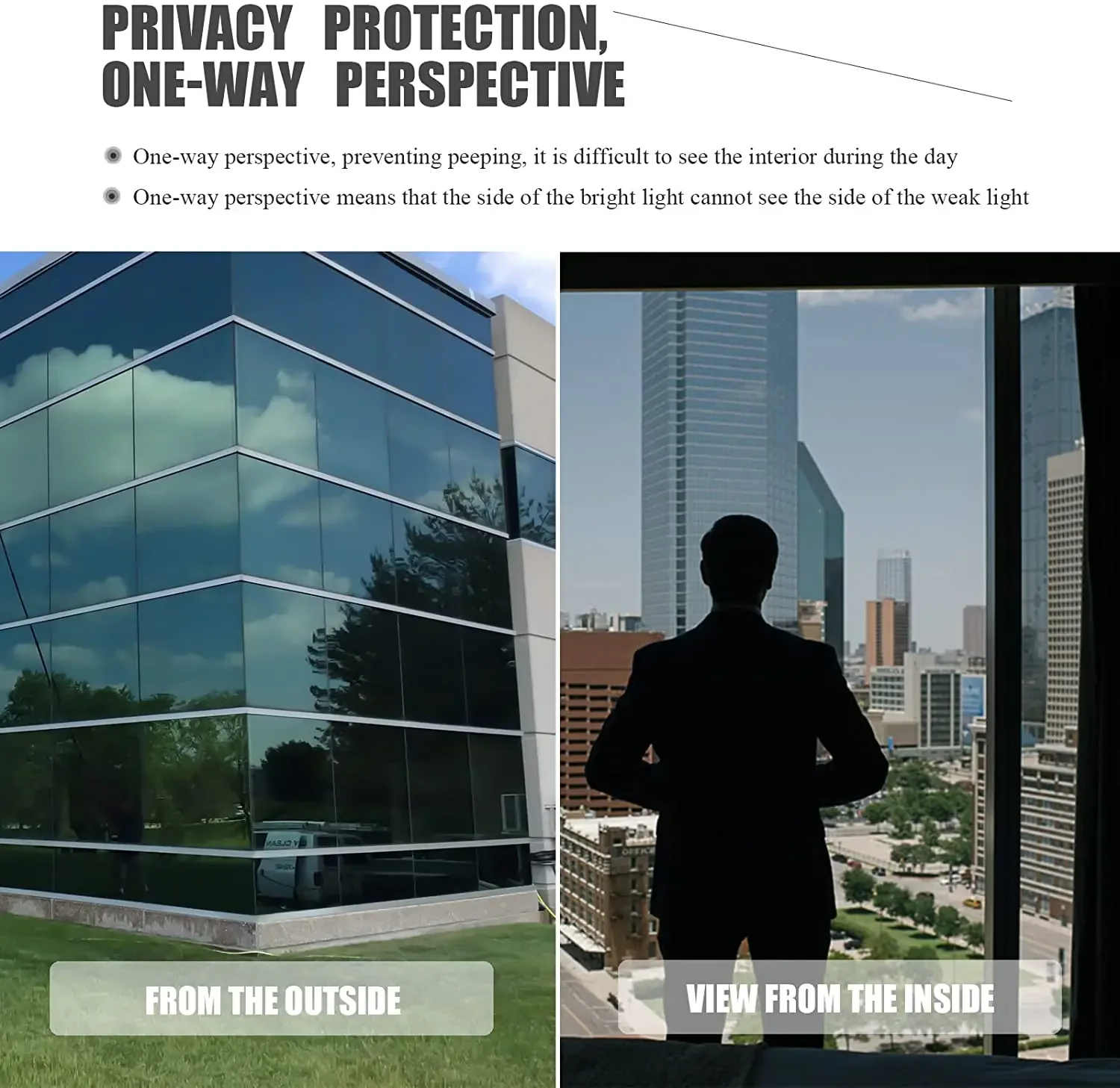 Multi-Size Clear Window Film Transparent Security Glass Film 4 Mil Safety Self Adhesive Window Tint Explosion Shatter-proof Foil window film