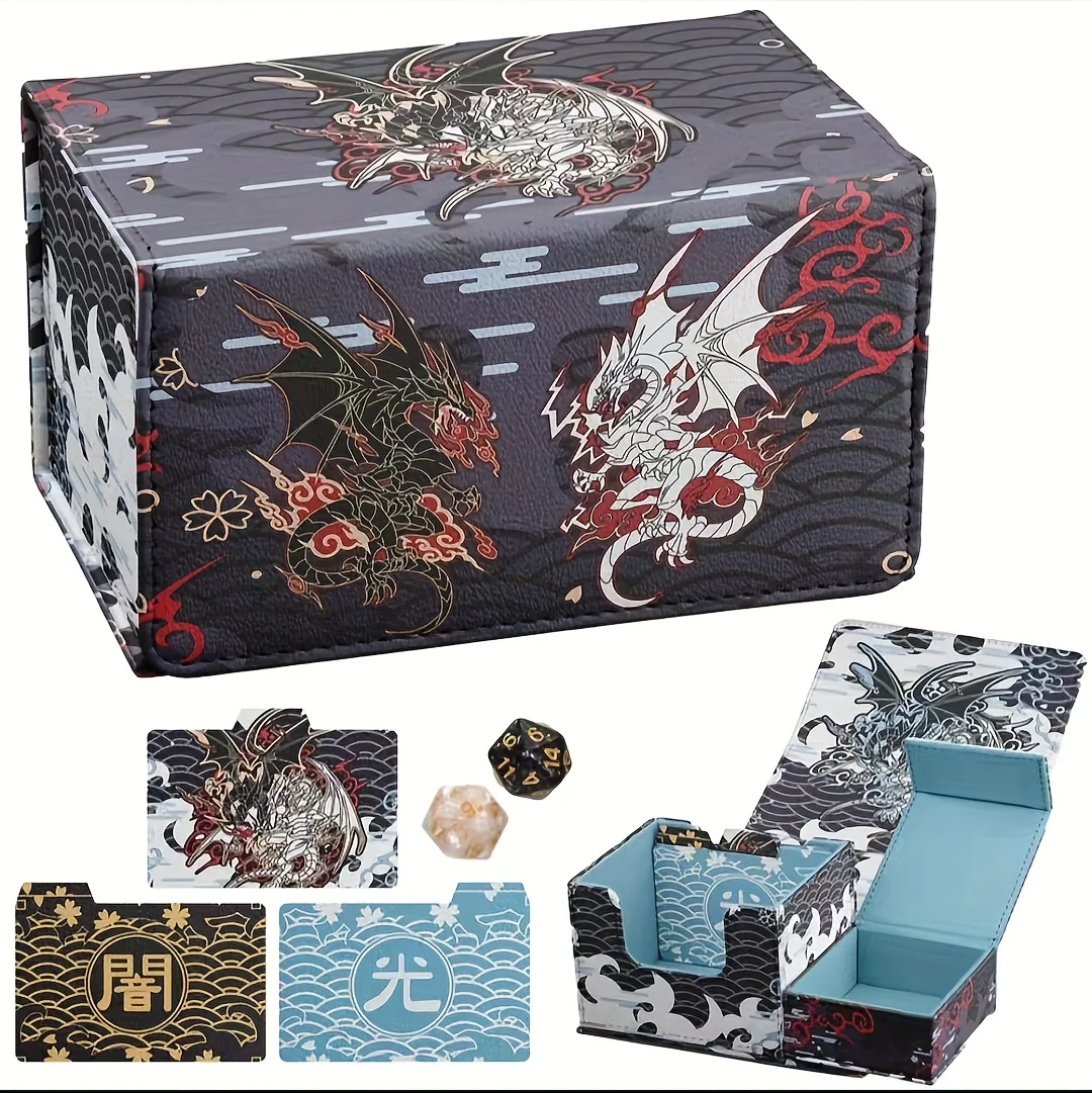 100+ Side Inserted Magnetic Drawer Box, High-Quality Leather Card