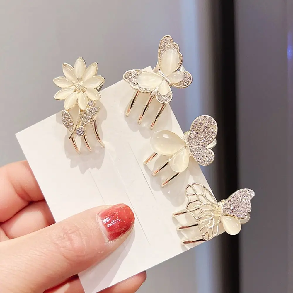 

Metal Butterfly Hairpin Fashion Rhinestone Flower Side Clip Sweet Hair Accessories Bangs Clip Women