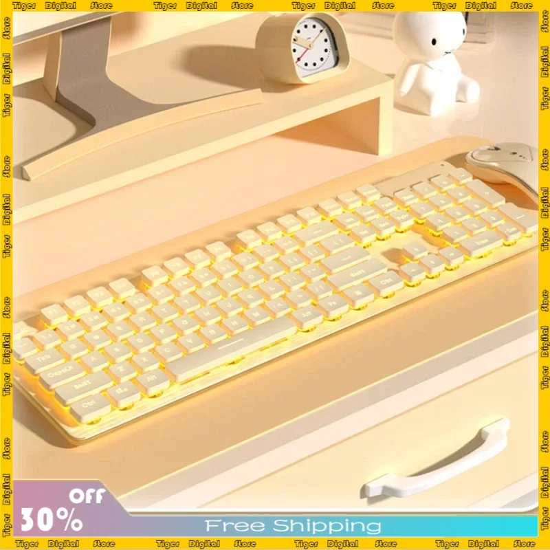 

Проводная клавиатура DIXSG L1, Беспроводная игровая механическая клавиатура и мышь для ноутбука, 98 клавиш