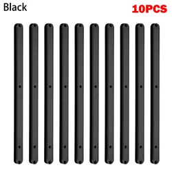 10 - Piece Set of Durable Plastic Drawer Slides for Cabinets and Cupboards (Black)