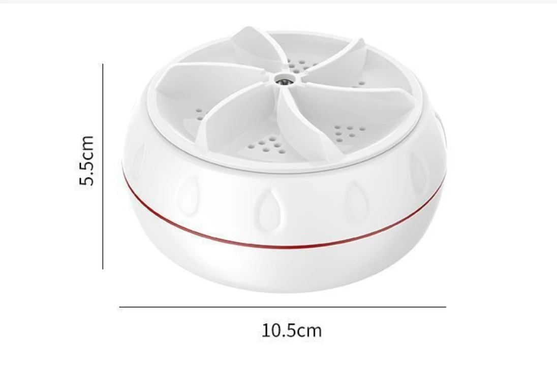Portable ultrasonic turbo USB washing machine with switch for travel student socks underwear dishes