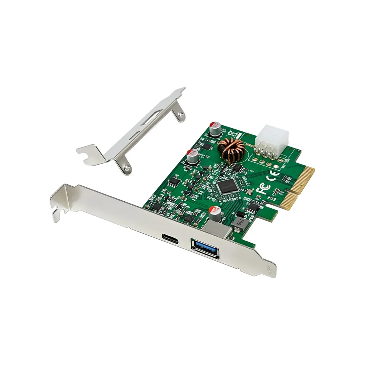 

ASM3142 PCIE X4 USB3.1 TYPE-C+A 10G High Speed Conversion Expansion Card PCIE ASM3142 USB3.1 Host Controller