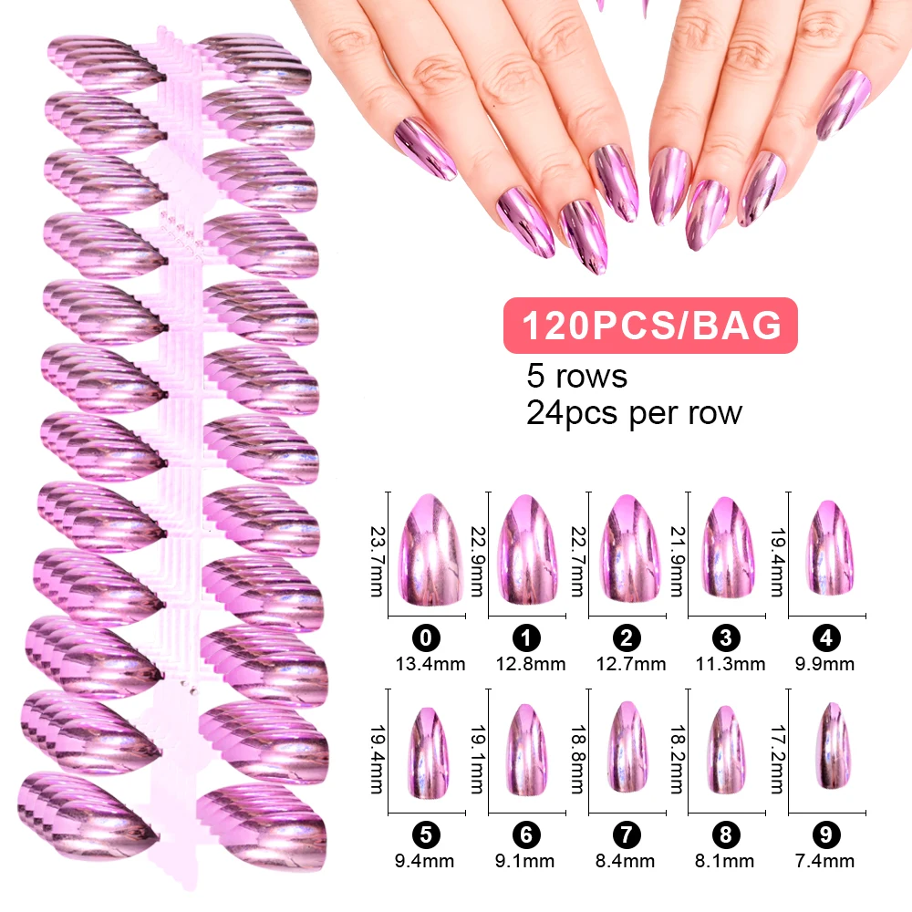 120pcs Detachable Square Coffin Fake Nail Tips