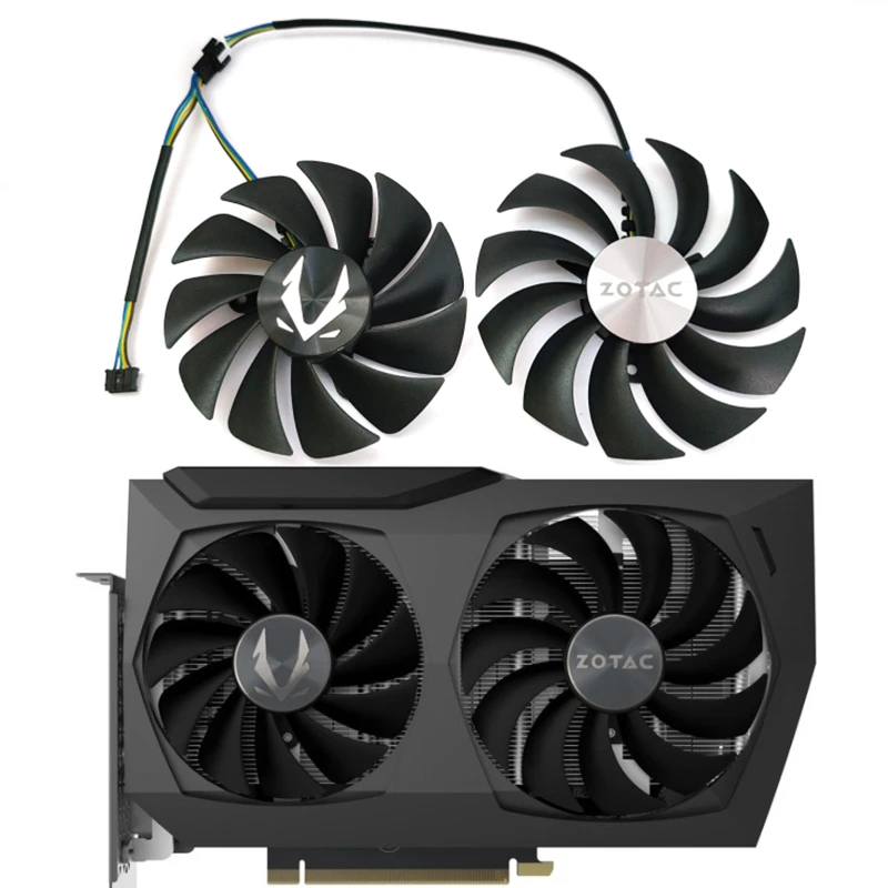 Ventilador de Refrigeração Gpu para Zotac Rtx 3070 3070ti Placa de Vídeo Twin Edge 89 mm 100 mm Gaa8s2u Ga92s2u Cf1010u12s Cf9015h12s Rtx 3070 3070ti Novo
