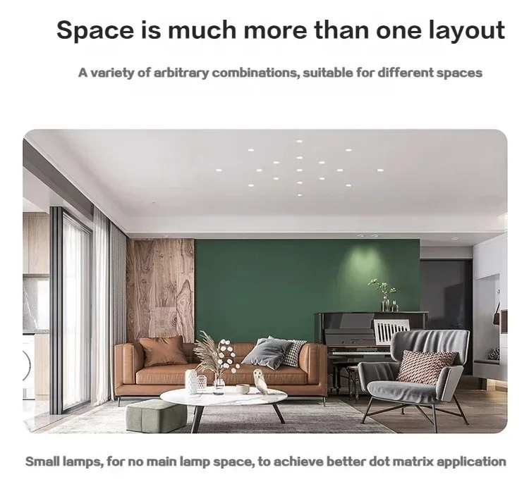 Description Picture 6 of itemAnti-glare Mini LED Downlight Spotlights 1W/5W Recessed ultra-thin COB Sky Flower Lamp Cabinet Home Lighting