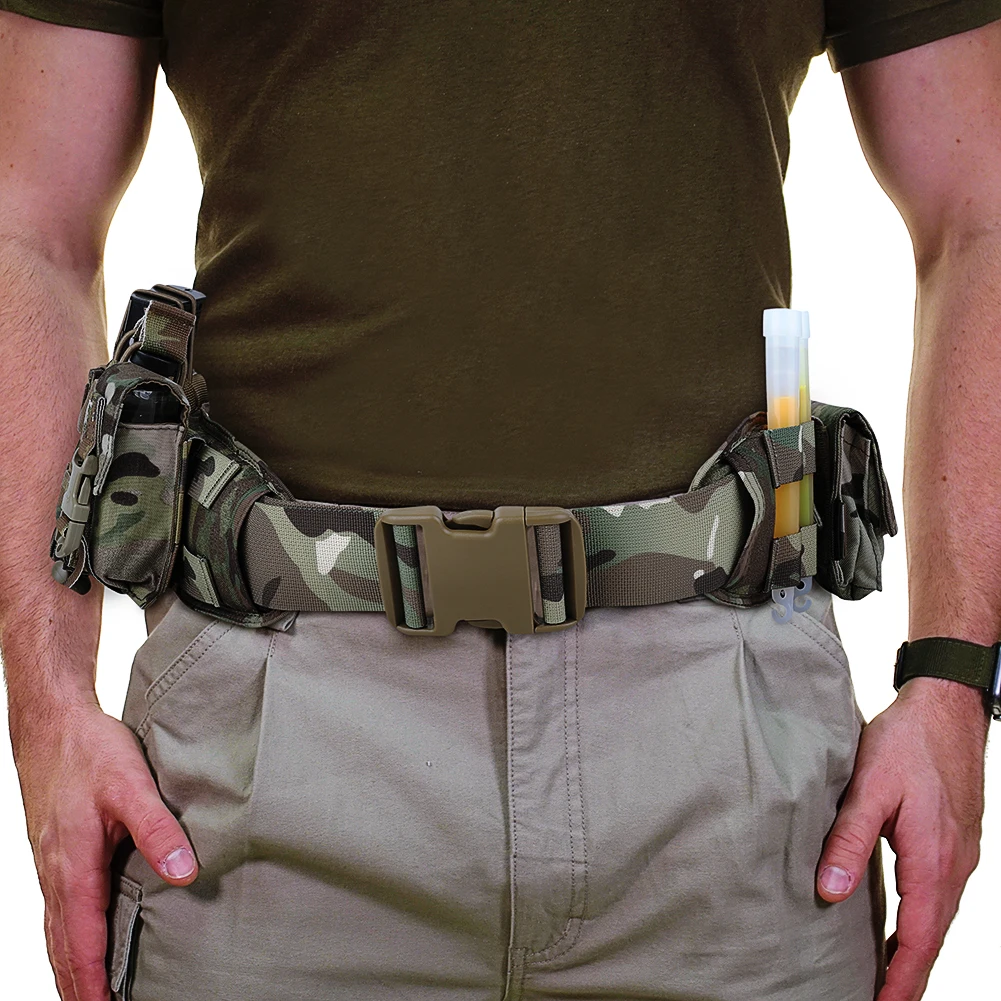 Krydex taktische molle Kampf verstellbarer Gürtel Schnell verschluss Battle Men Gürtel weiche breite gepolsterte Taille äußere innere Shooting Gun Gürtel – Detail 7
