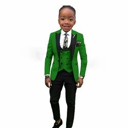 Classic 3-Piece Suits for Boys Gentleman Stylish Boy's Formal Outfit For Kids Blazer Vest And Pants For Party