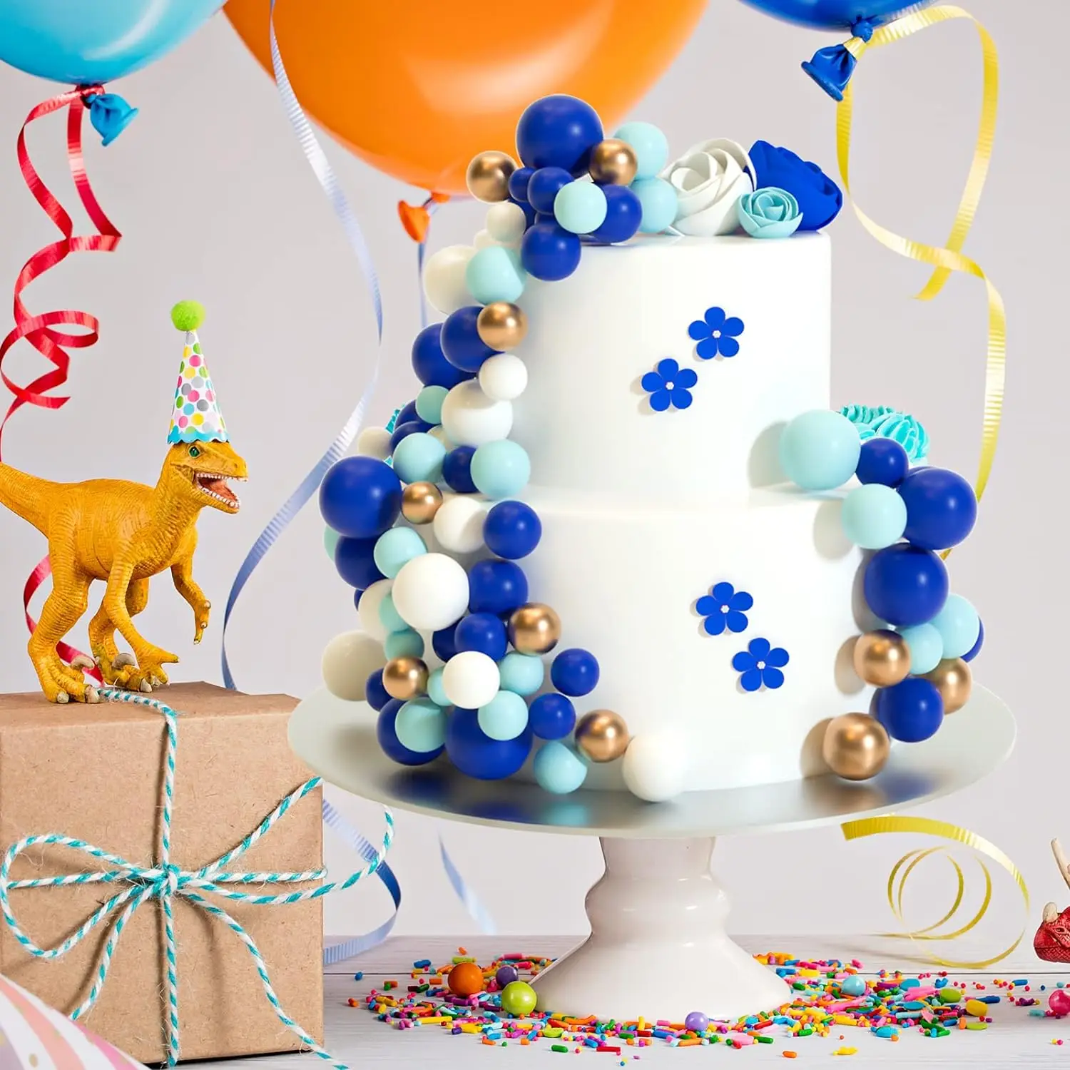 20 Stück Kugel-Kuchenaufsatz, Dekorationen, Mini-Luftballons, Kuchenaufsatz, Sticks, goldene Kugeln, Kuchen-Picks, Kuchendekorationen, Kuchendekorationen – Detail 7