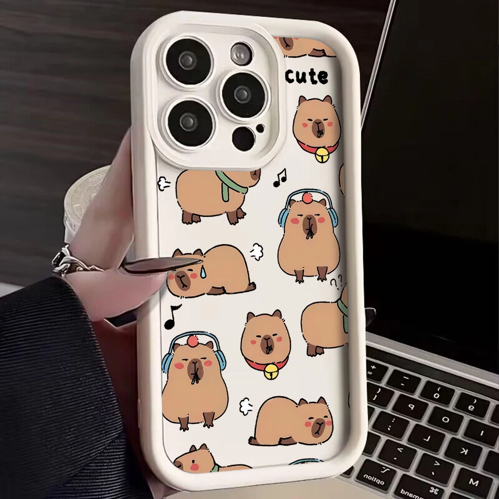 Cartoon Capybara Soft TPU Phone Case