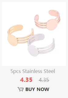 10 Stück Edelstahl verstellbare Doppellünette Ringbasis vergoldet passend für 6 mm Cabochon Ringfassung Rohlinge Diy Schmuckzubehör – Detail 3