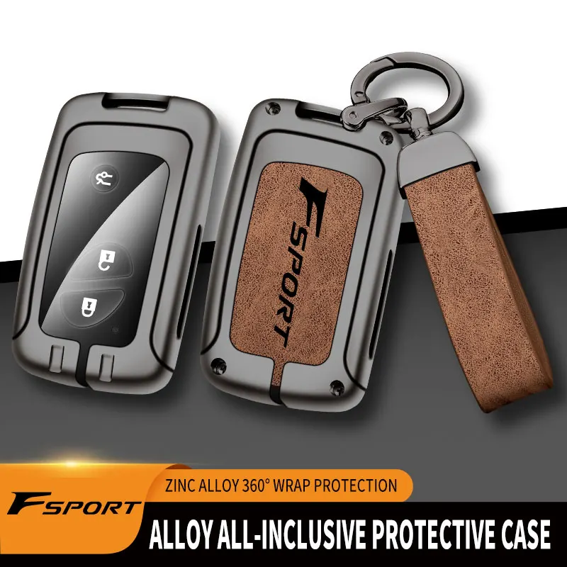 

Zinc Alloy Car Key Case Cover Shell Fob For Lexus F Sport Remote Control Protector For Lexus ES GS IS LX NX RX F Sport Key Case