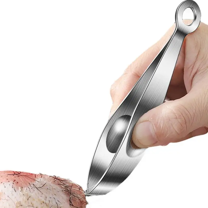 Kitchen Tweezers Fishbone Clips Meat Hair Tweezers Plucker Remover Tool Exquisite Pig Hair Pliers Remover Tool Multifunctional
