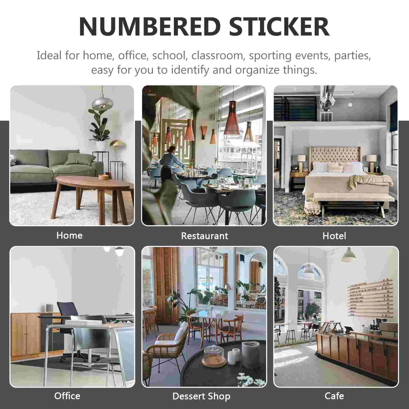 10 Sheets Number Sticker Number Label Sticker Number Sign Sticker Number Stickers