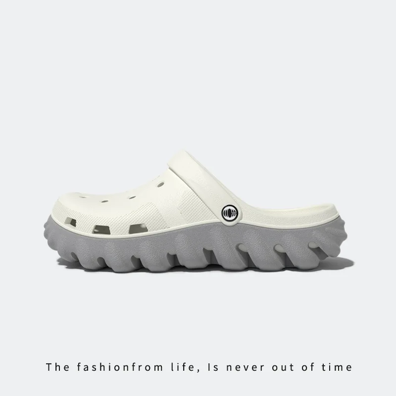 2024 New Summer Men's Garden Shoes Indoor Soft Bottom Bathroom Slippers Outdoor Waterproof Non-slip Breathable Beach Sandals