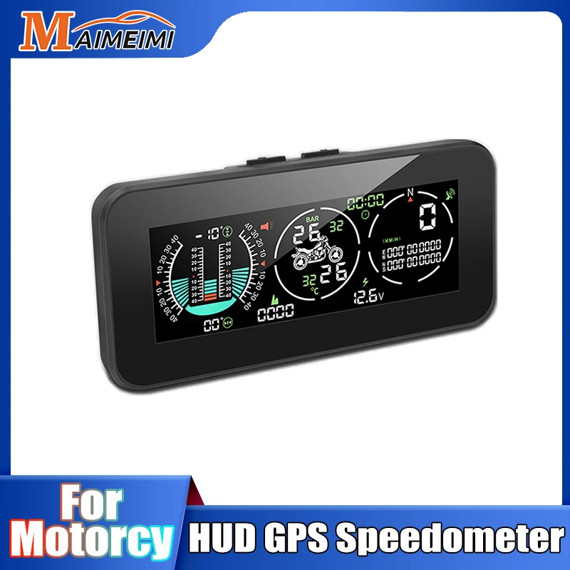 

Motorcycle Head Up Display F3 HUD GPS Speedometer Roll Angle Pitch Angle Tire Pressure Monitoring Altitude Time Voltage Compass