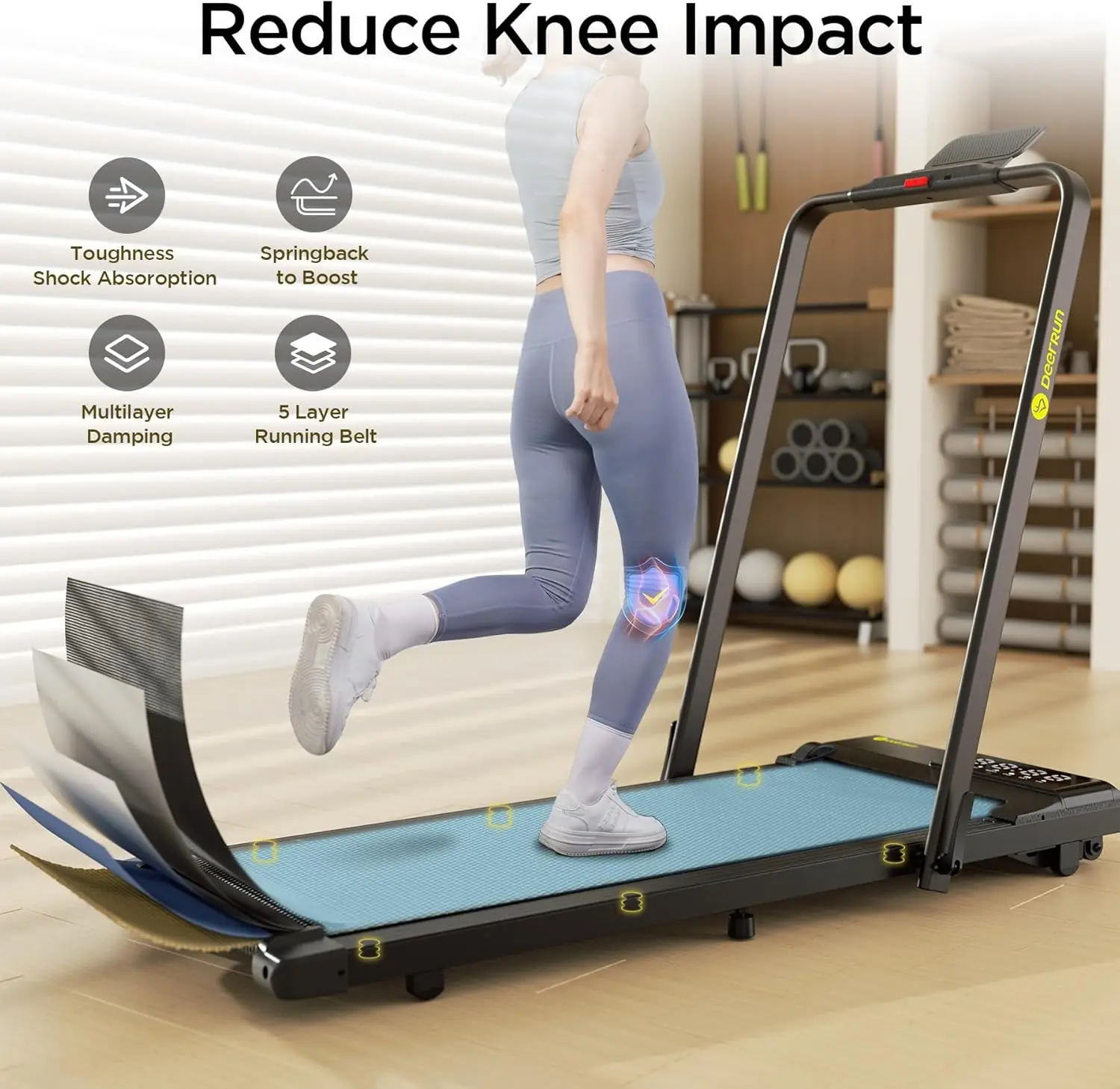3 in 1 Folding Treadmill, 3.0 HP Under Desk Treadmills for Home Office with Remote Control & Smart APP, 300lbs Capacity