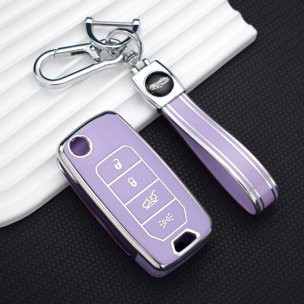 TPU Remote Car Key Case Cover Keychain for Jeep Cherokee Renegade Grand for Dodge Ram Charger 1500 Challenger Chrysler 300C Jour