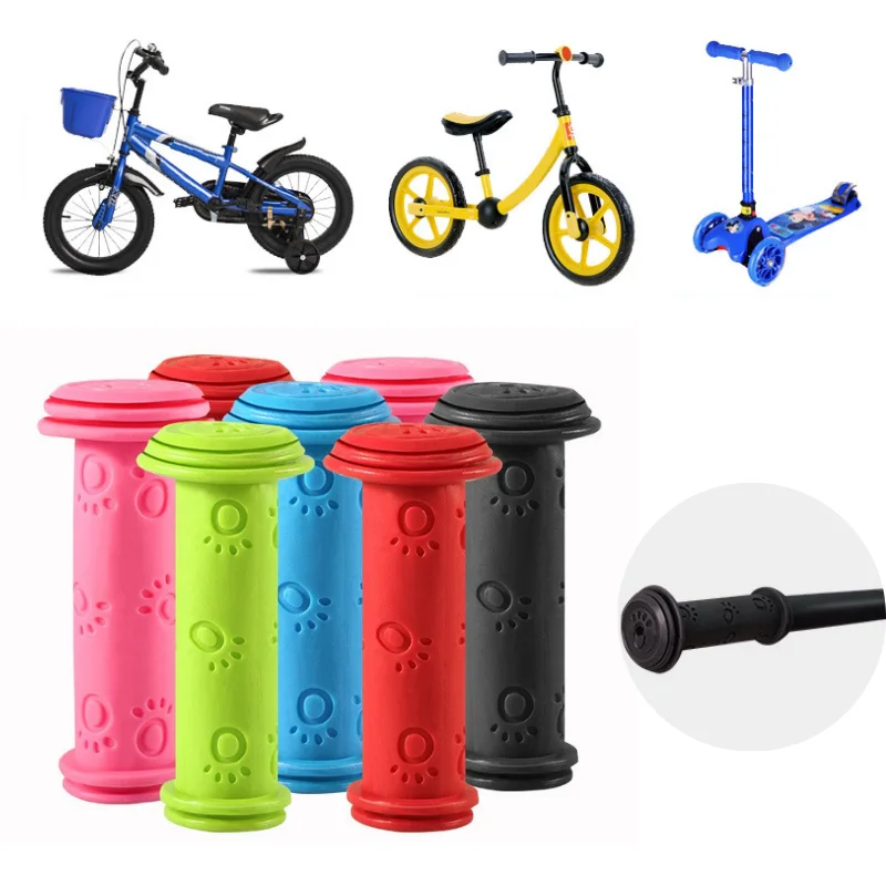 1 Pair Rubber Bike Bicycle Handle Bar Grips Anti-slip Waterproof Tricycle Scooter Handlebar For Kids Child Cycling Handle Bars bicycle handlebar grips bike handlebar grips bike handle grips