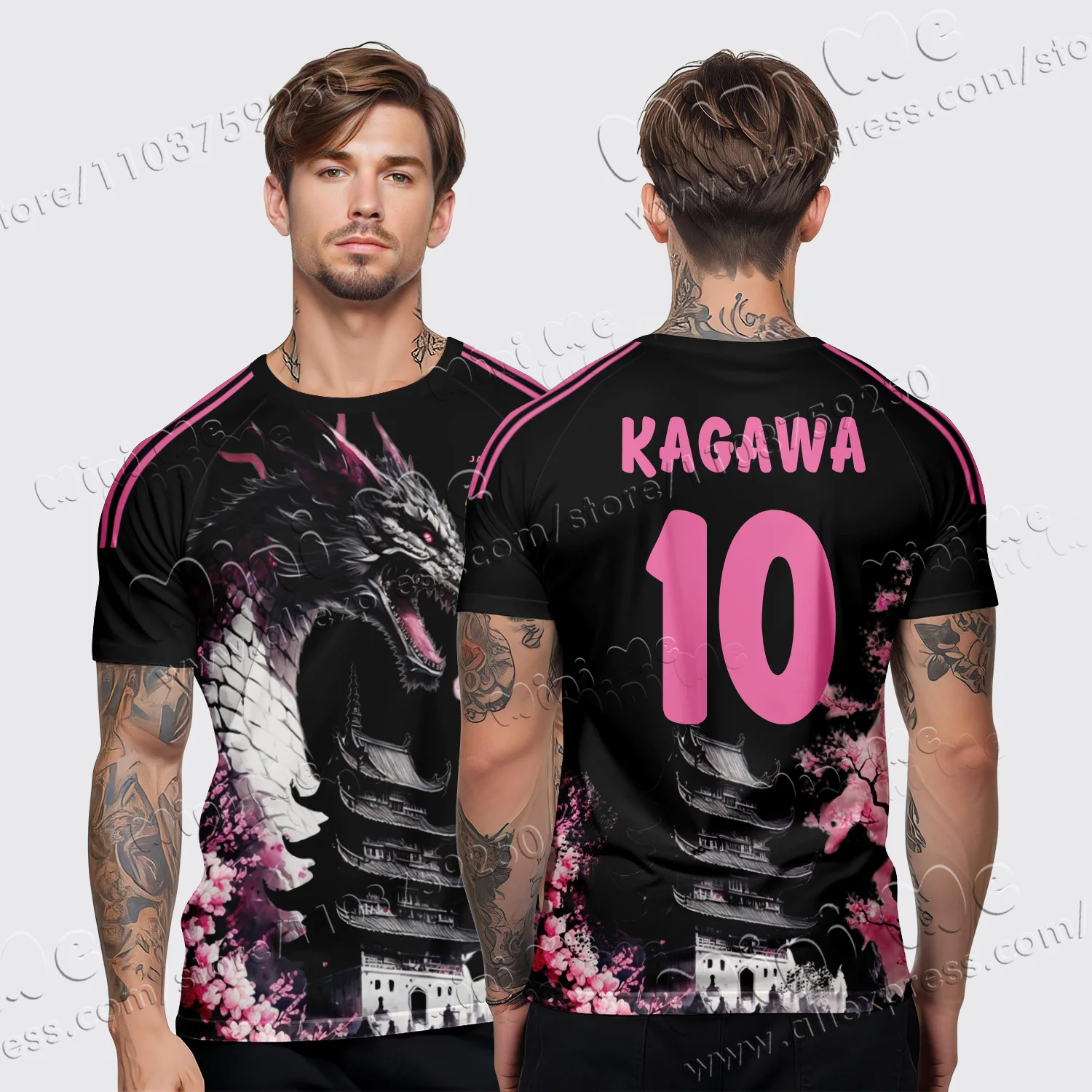 Summer new fashion trend Tsubasa-Men's 3D Quick Drying T-shirt, Comfortable and Breathable Sports T-shirt, New Men's Top