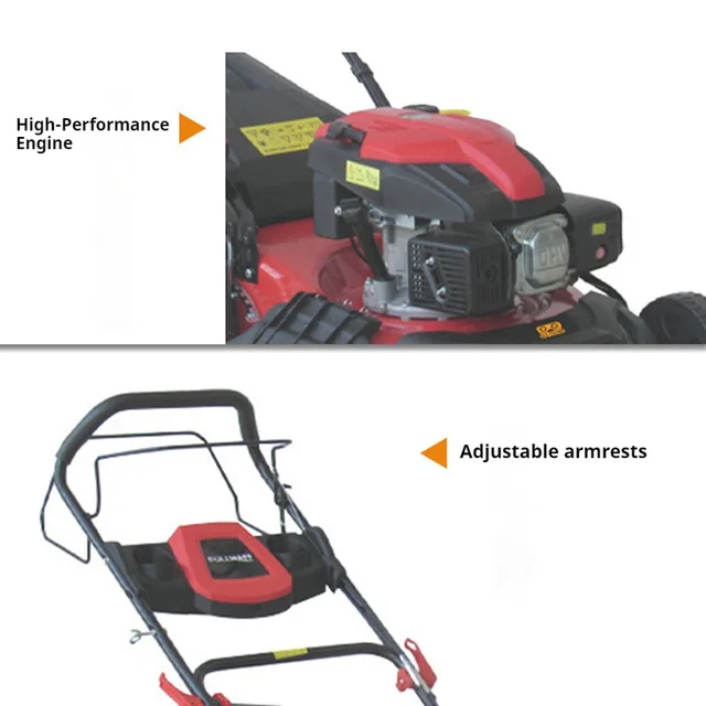 High Power Lawn Mower 18 Inch 4 Stroke Engine Self Propelled Hand Push Type Home Garden Grass Cutter Lawn Maintenance Tool 4