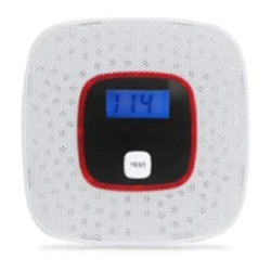 White Plastic CO Carbon Monoxide Detector Detector Alarm Alarm Sensor For Home Security Warns Both Acoustically And Optically