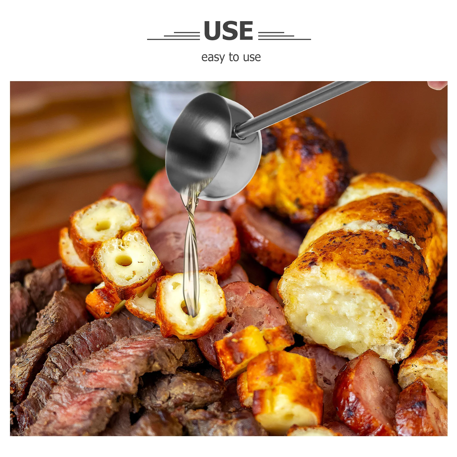 80Ml Stainless Steel Soup Ladle Large Capacity Water Scoop Wear Resistant Oil Spoon Metal Ladle Kitchen Gadget For Restaurant
