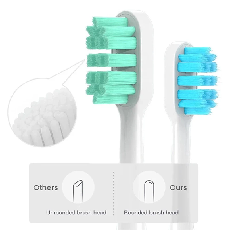 12 pçs para xiaomi mijia t300/t500 substituição cabeças escova de dentes elétrica cabeças macio dupont adequado bocais floss presentes