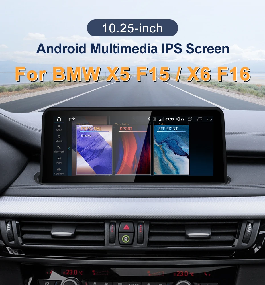 New ID6 ID7 ID8 UI Android System Wireless Carplay AUTO For BMW X5 F15 X6 F16 NB