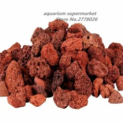 Aquarium Volcanic Stone Substrate for Aquascaping and Plant Growth - 300g (Red)