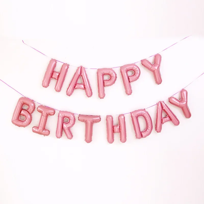 16 inches 13pcs/set happy birthday Rose Gold Sliver Number Foil Balloons Large For Birthday Party Wedding Decoration