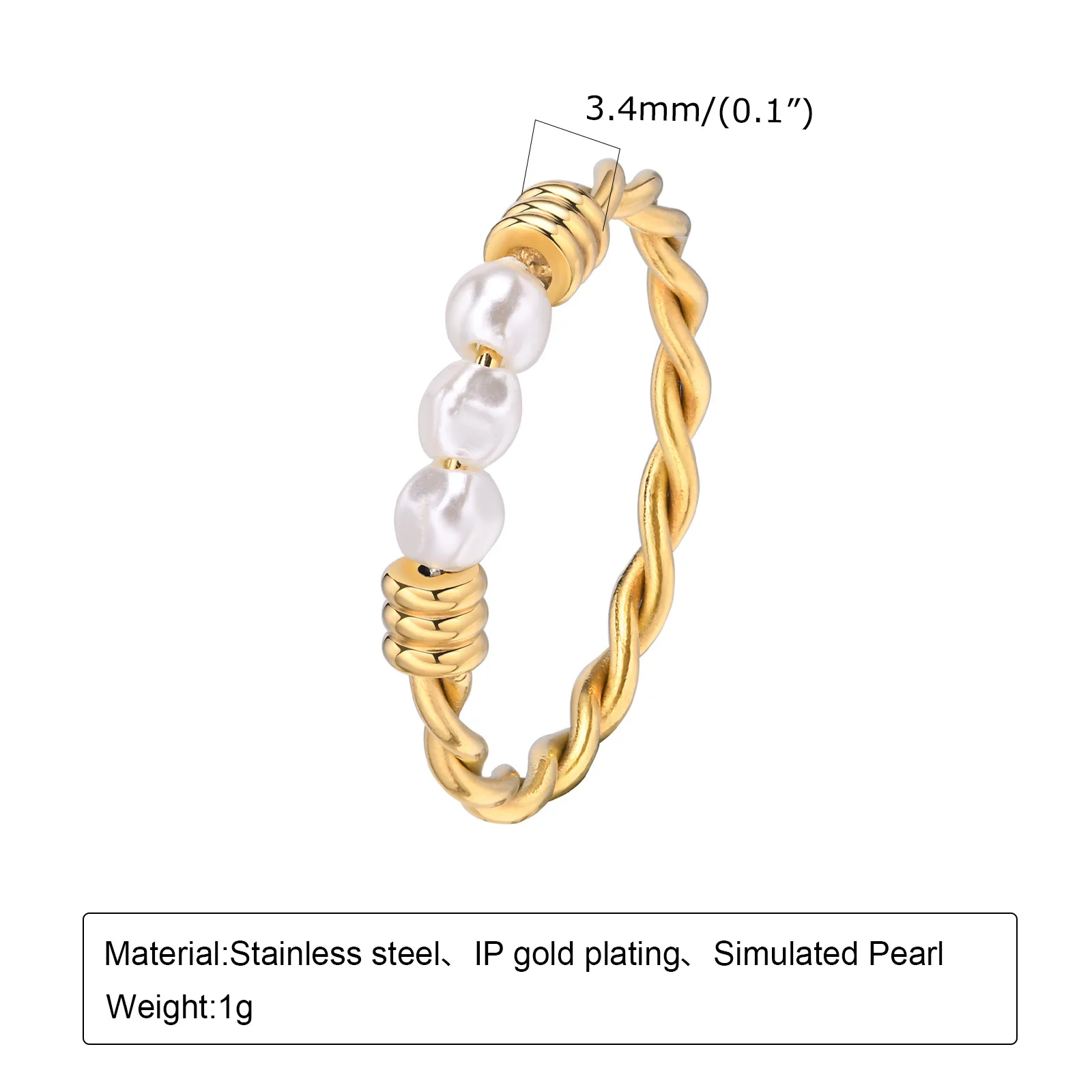 Ensemble De 4 Bagues à Perles Enroulables En Acier Inoxydable - Aide Sensorielle, Taille Ajustable - 6