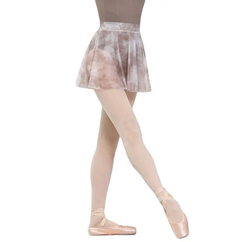 

Adult Ballet Dance Skirts Printed Short Skirt Practice Leotard Dance Dress Women Ballet Dancing Gymnastics Skate Dress