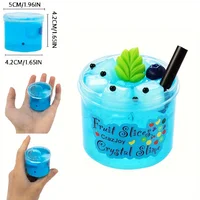 2.37oz Clear Jelly Cube Crunchy Slime kit Soft Watermelon Stretchy Non-Sticky DIY Crystal Mud Charms Slime Party Favors Gifts 2