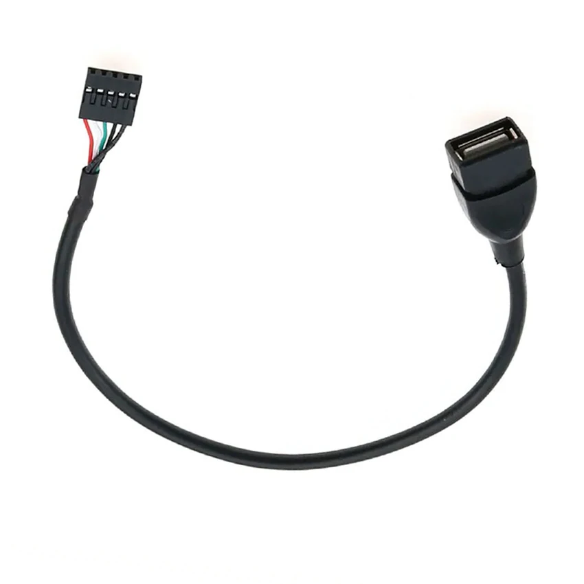 ChengHaoRan 1pcs 30cm USB 2.0 A Female to Dupont 2.54mm 5 Pin Female Jack Header Motherboard Adapter Cable Cord