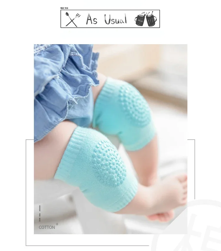 Description Picture 2 of itemKids Safety Crawling Elbow Cushion Infant Toddlers Baby Leg Warmers Knee Support Protector Baby Kneecap Baby Knee Pad Socks