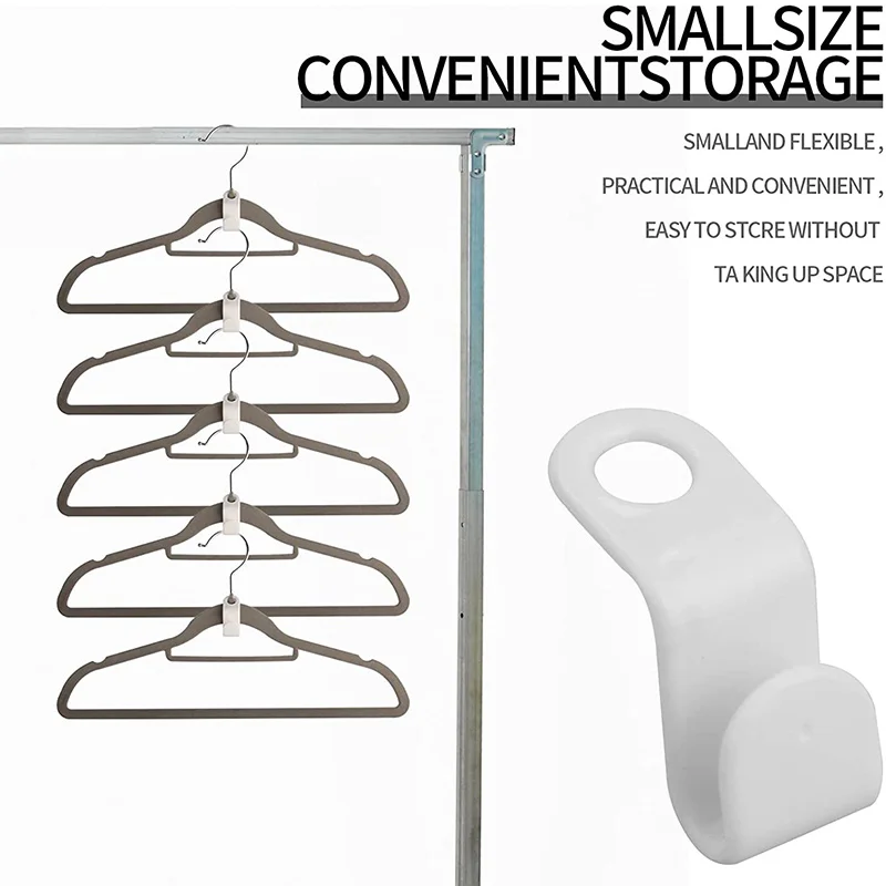 6/12/24PCS Clothes Hanger Connector Hooks Closet Organizer Clip Space  Saving Hanger Clothes Rack Cabinet Bedroom Storage